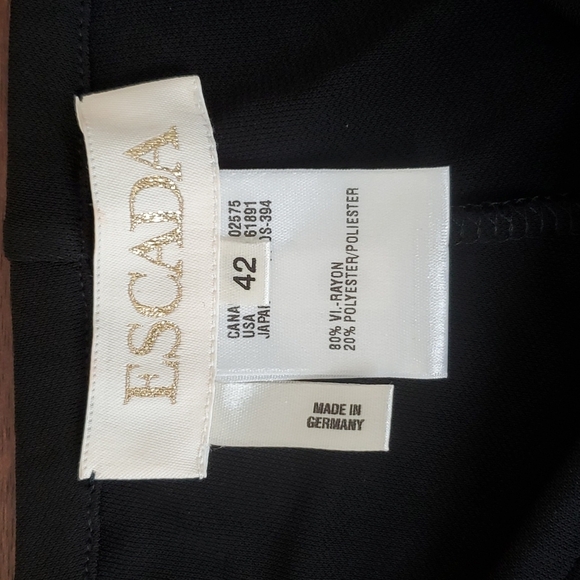 VTG Escada designer black palazzo pants cropped wide leg pants - Picture 8 of 12